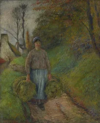 Peasants Carrying Two Bales of Hay